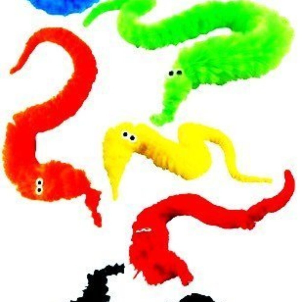 Magic Wiggly Fuzzy Worms Set of 12